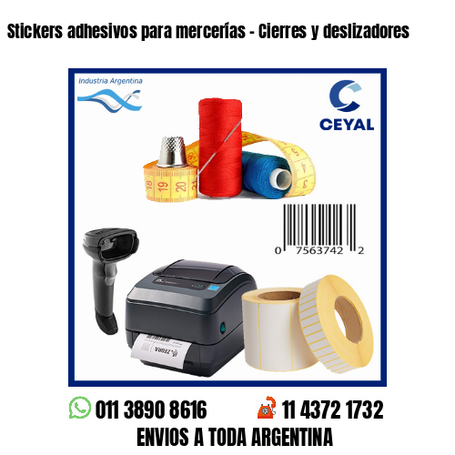 Stickers adhesivos para mercerías – Cierres y deslizadores