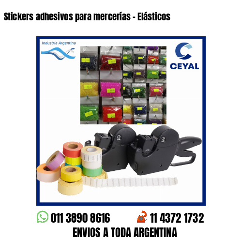 Stickers adhesivos para mercerías – Elásticos