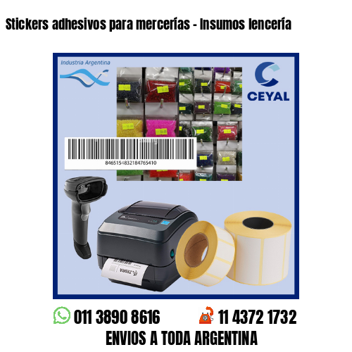 Stickers adhesivos para mercerías – Insumos lencería