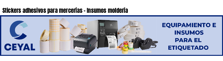 Stickers adhesivos para mercerías - Insumos moldería
