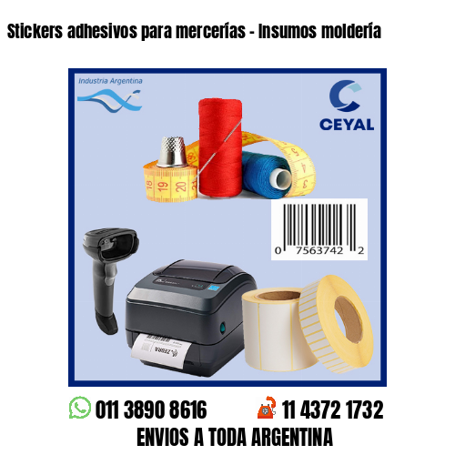 Stickers adhesivos para mercerías – Insumos moldería
