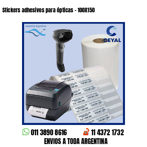 Stickers adhesivos para ópticas – 100X150