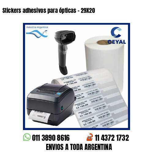 Stickers adhesivos para ópticas – 29X20