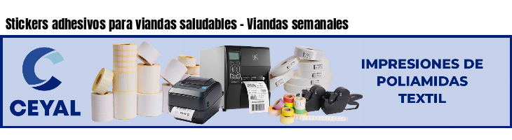 Stickers adhesivos para viandas saludables - Viandas semanales