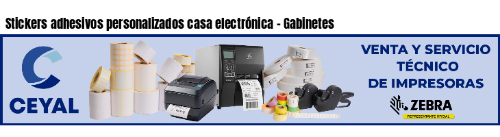 Stickers adhesivos personalizados casa electrónica - Gabinetes
