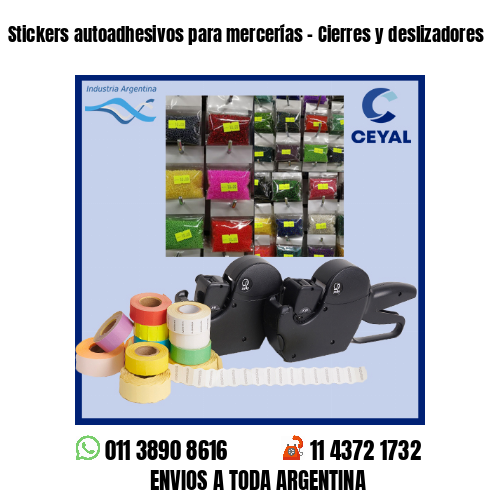 Stickers autoadhesivos para mercerías – Cierres y deslizadores