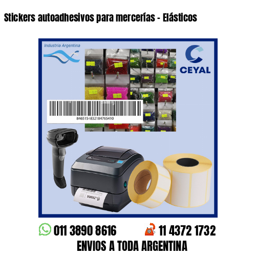 Stickers autoadhesivos para mercerías – Elásticos