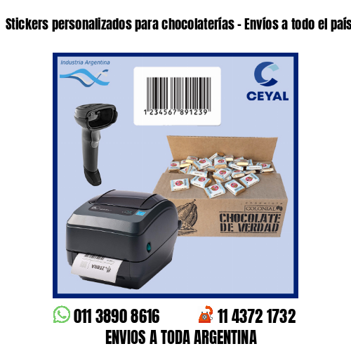 Stickers personalizados para chocolaterías – Envíos a todo el país!