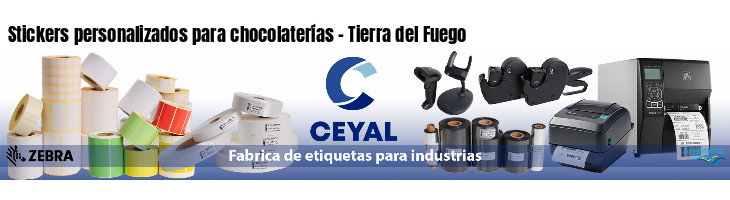 Stickers personalizados para chocolaterías - Tierra del Fuego