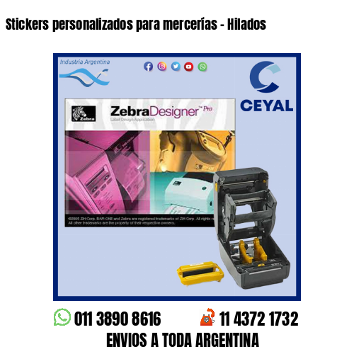 Stickers personalizados para mercerías – Hilados