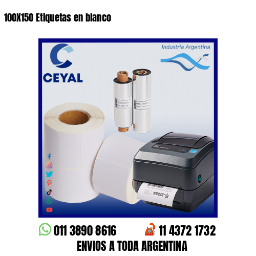 100X150 Etiquetas en blanco