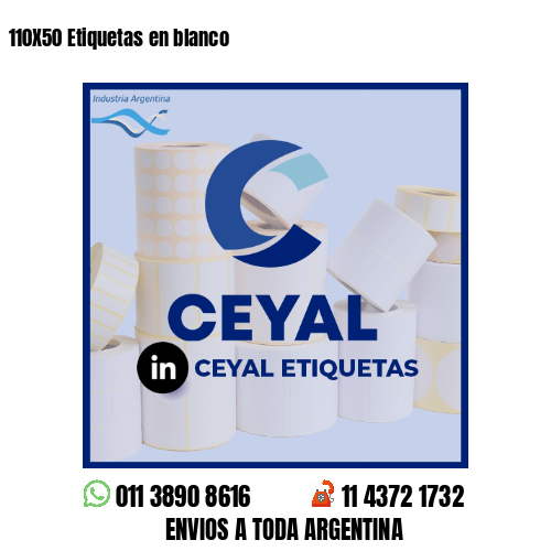 110X50 Etiquetas en blanco