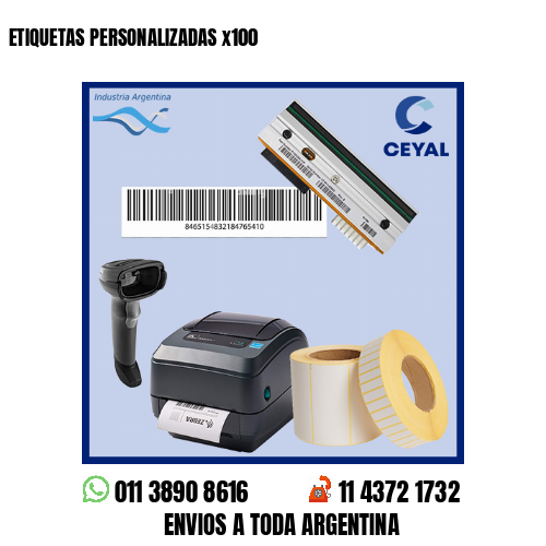 ETIQUETAS PERSONALIZADAS x100