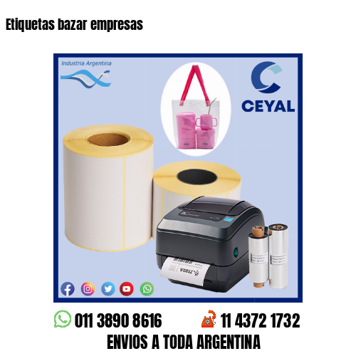 Etiquetas bazar empresas