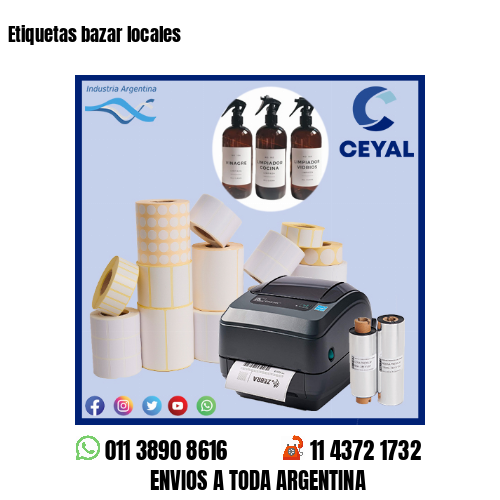 Etiquetas bazar locales