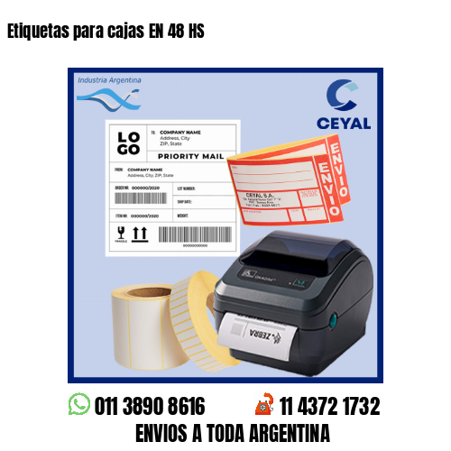 Etiquetas para cajas EN 48 HS