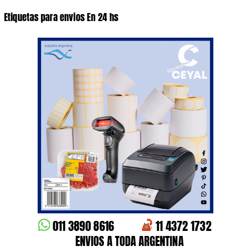 Etiquetas para envios En 24 hs