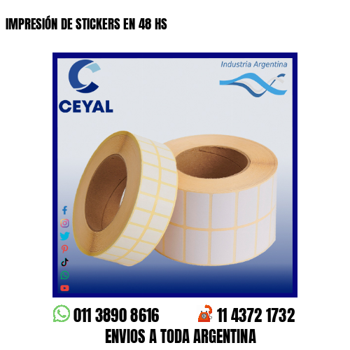 IMPRESIÓN DE STICKERS EN 48 HS