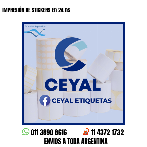 IMPRESIÓN DE STICKERS En 24 hs
