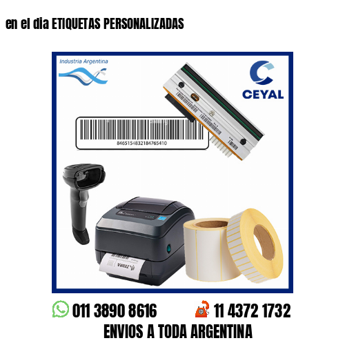 en el dia ETIQUETAS PERSONALIZADAS
