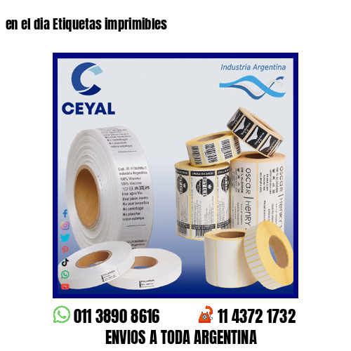 en el dia Etiquetas imprimibles