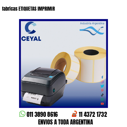 fabricas ETIQUETAS IMPRIMIR
