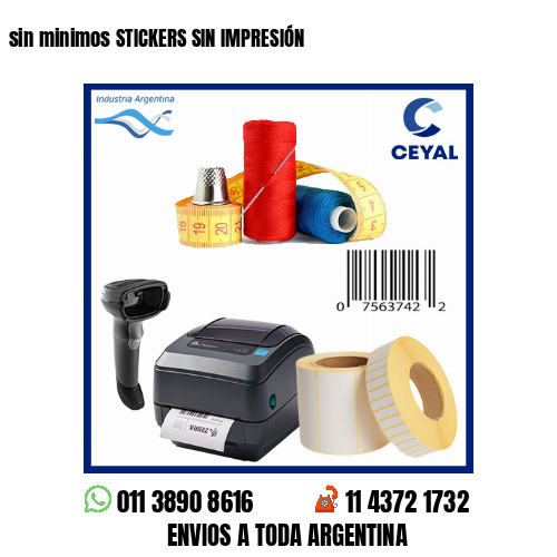 sin minimos STICKERS SIN IMPRESIÓN