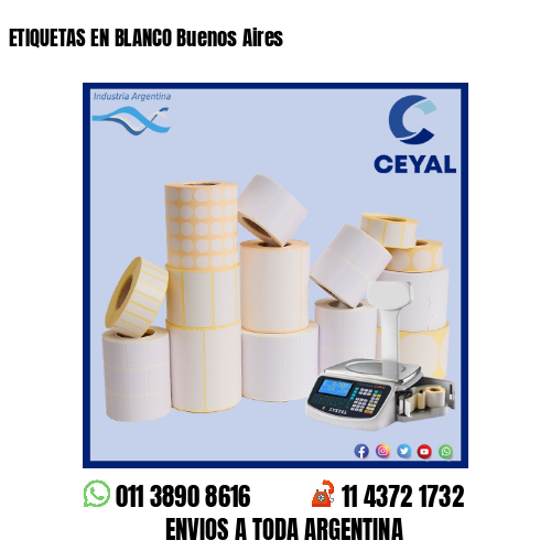 ETIQUETAS EN BLANCO Buenos Aires