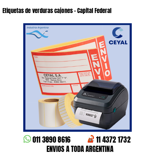 Etiquetas de verduras cajones – Capital Federal