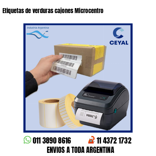 Etiquetas de verduras cajones Microcentro