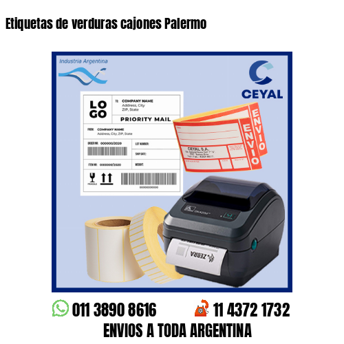 Etiquetas de verduras cajones Palermo