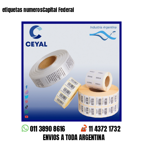 etiquetas numerosCapital Federal