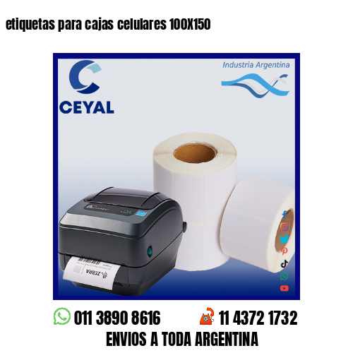etiquetas para cajas celulares 100X150