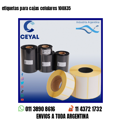 etiquetas para cajas celulares 100X35