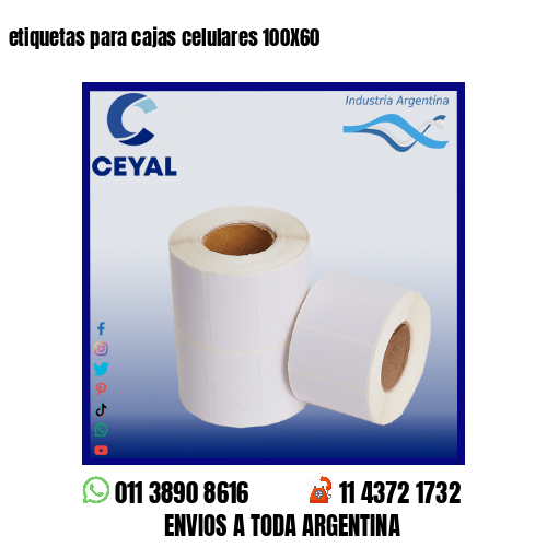 etiquetas para cajas celulares 100X60