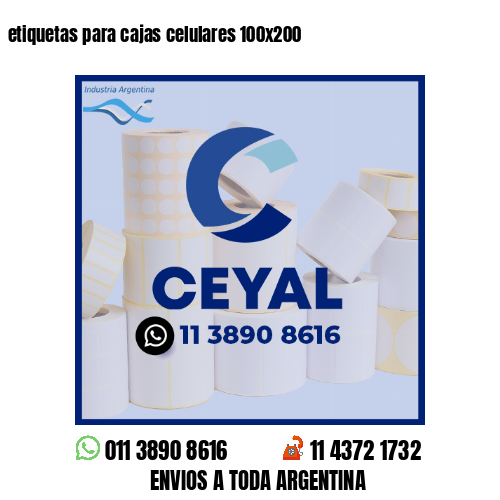 etiquetas para cajas celulares 100x200
