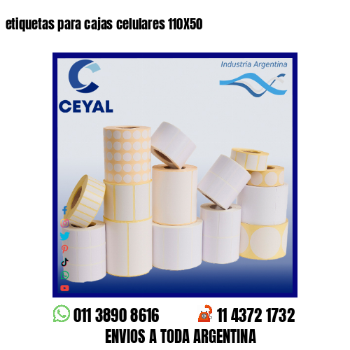 etiquetas para cajas celulares 110X50
