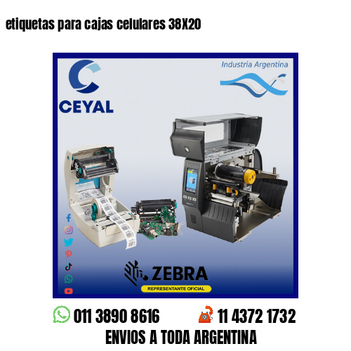 etiquetas para cajas celulares 38X20