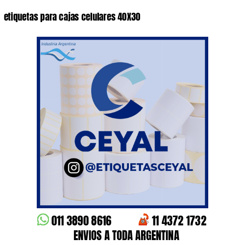 etiquetas para cajas celulares 40X30