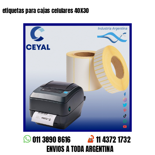 etiquetas para cajas celulares 40X30