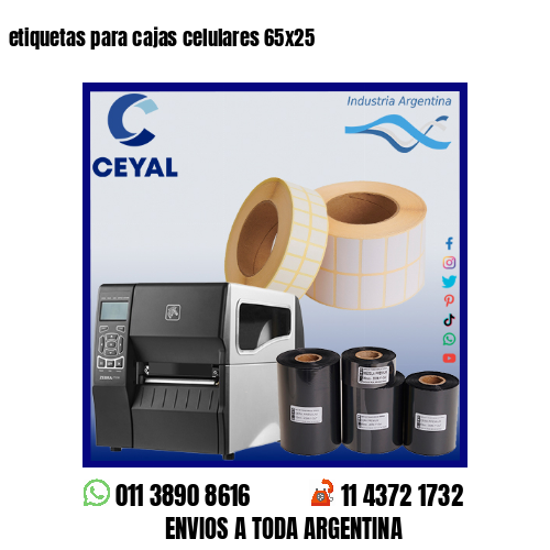 etiquetas para cajas celulares 65×25