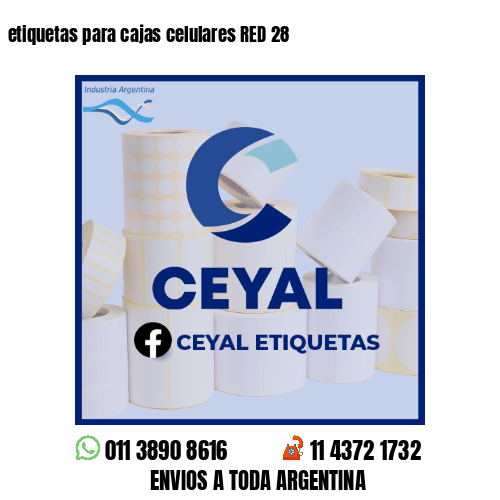etiquetas para cajas celulares RED 28