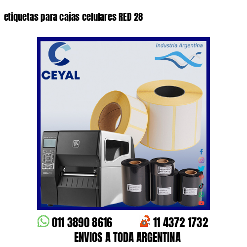 etiquetas para cajas celulares RED 28