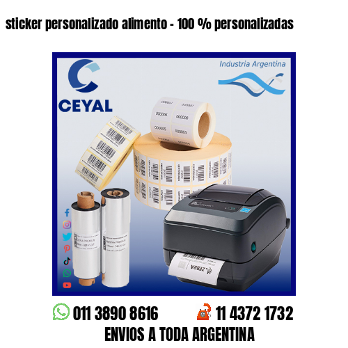 sticker personalizado alimento – 100 % personalizadas