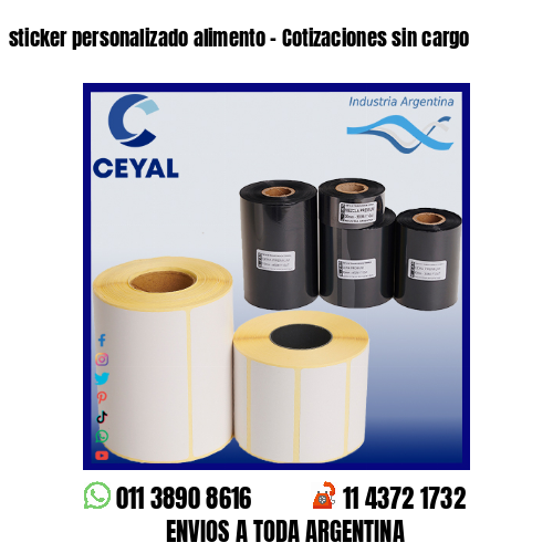 sticker personalizado alimento - Cotizaciones sin cargo