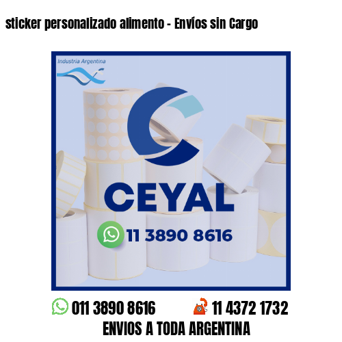 sticker personalizado alimento - Envíos sin Cargo