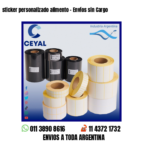 sticker personalizado alimento - Envíos sin Cargo