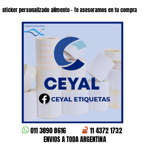 sticker personalizado alimento - Te asesoramos en tu compra