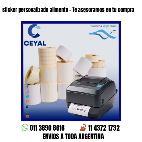 sticker personalizado alimento – Te asesoramos en tu compra