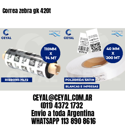 Correa zebra gk 420t